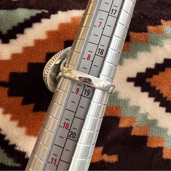 ❤️ Queen Pink Conch LG Southwestern Heart Sz 8.75 Sterling Ring 8.1g EXQUISITE - Picture 10 of 17